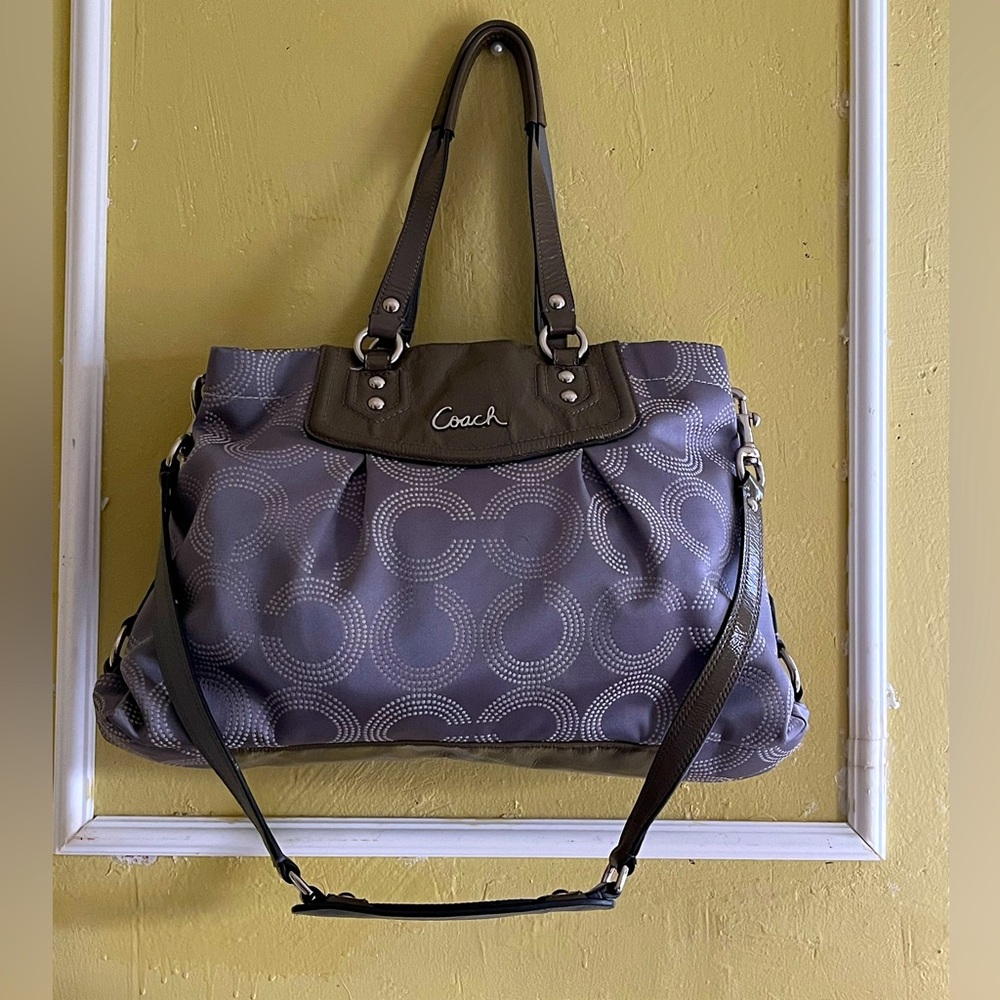 Coach Ashley Dotted Op Art Convertible Shoulder Bag